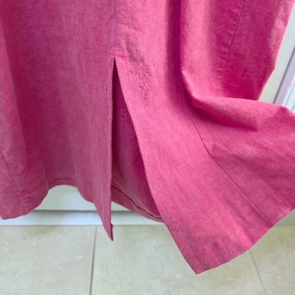 Fresh Produce Linen Blend Maxi Dress Pink XL - Picture 9 of 10